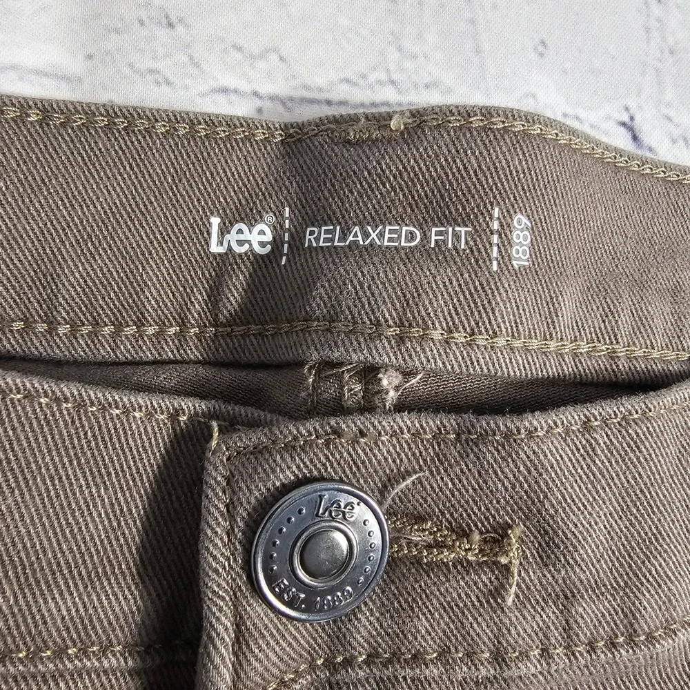 Lee Relaxed Fit Pants Womens Size‎ 8M Taupe Brown Straight Leg 3051818